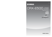 Yamaha CRXE-500 - Owners Manual